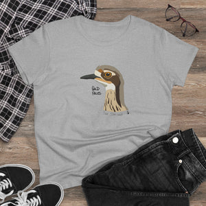 Bush-stone Curlew Head - Women's Midweight Cotton Tee Printify