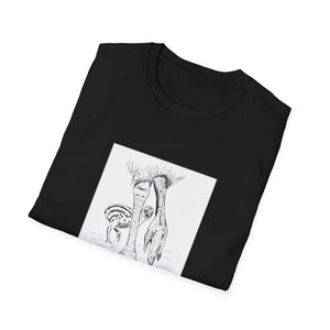 Southern Cassowary with chick - Unisex Softstyle T-Shirt Printify