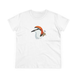 Red-capped Plover - Women's Midweight Cotton Tee Printify