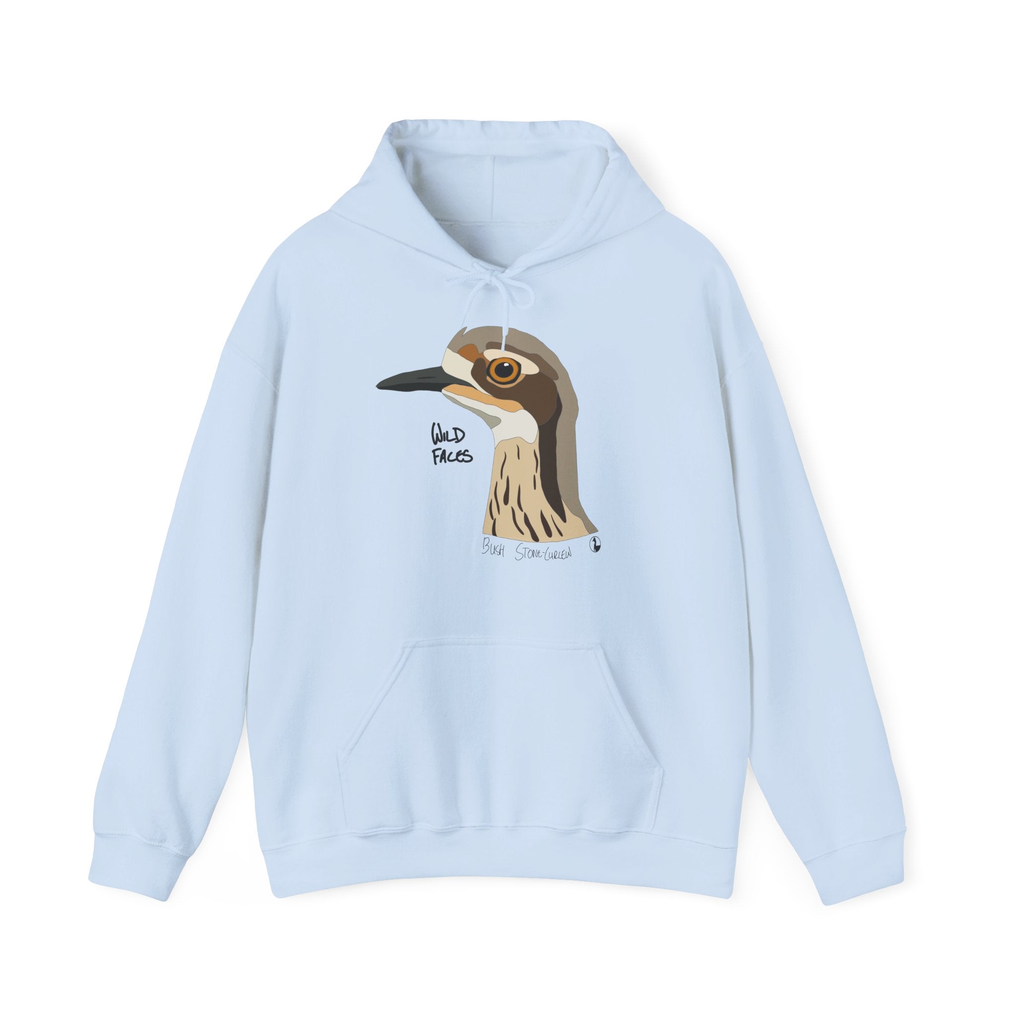 Bush-stone Curlew (head) | Unisex Heavy Blend™ Hooded Sweatshirt Printify