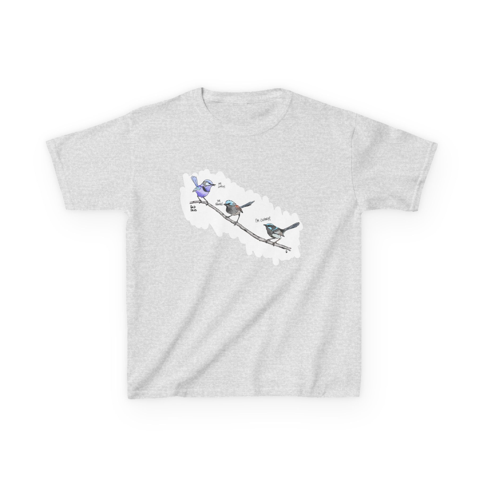 A trio of Fairy-wrens (spendid, superb and lovely) | Kids Heavy Cotton™ Tee Printify