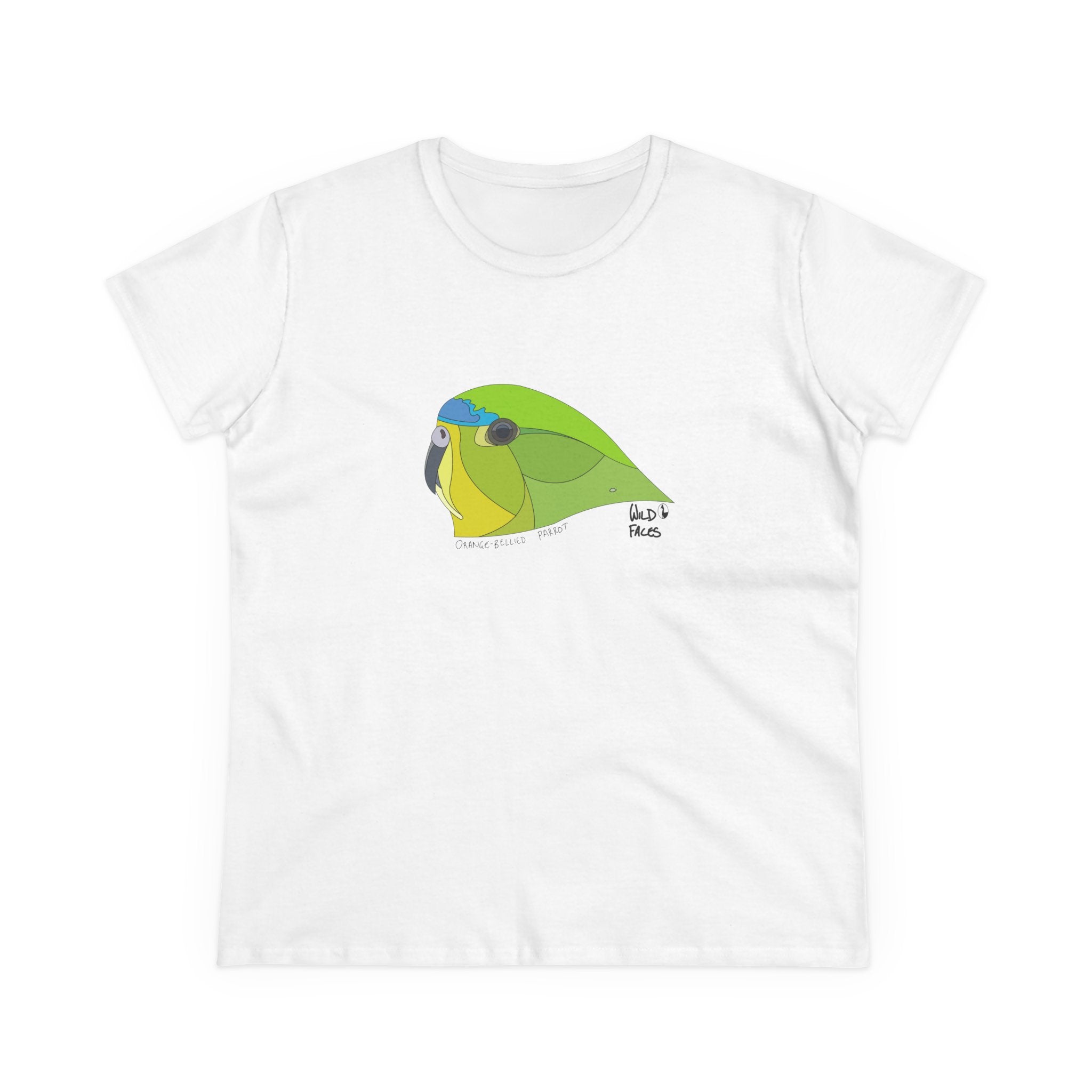Orange-bellied Parrot - Women's Midweight Cotton Tee Printify