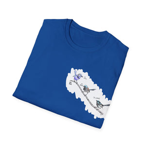 A trio of  Fairy-wrens (spendid, superb and lovely) - Small design - Unisex Softstyle T-Shirt Printify