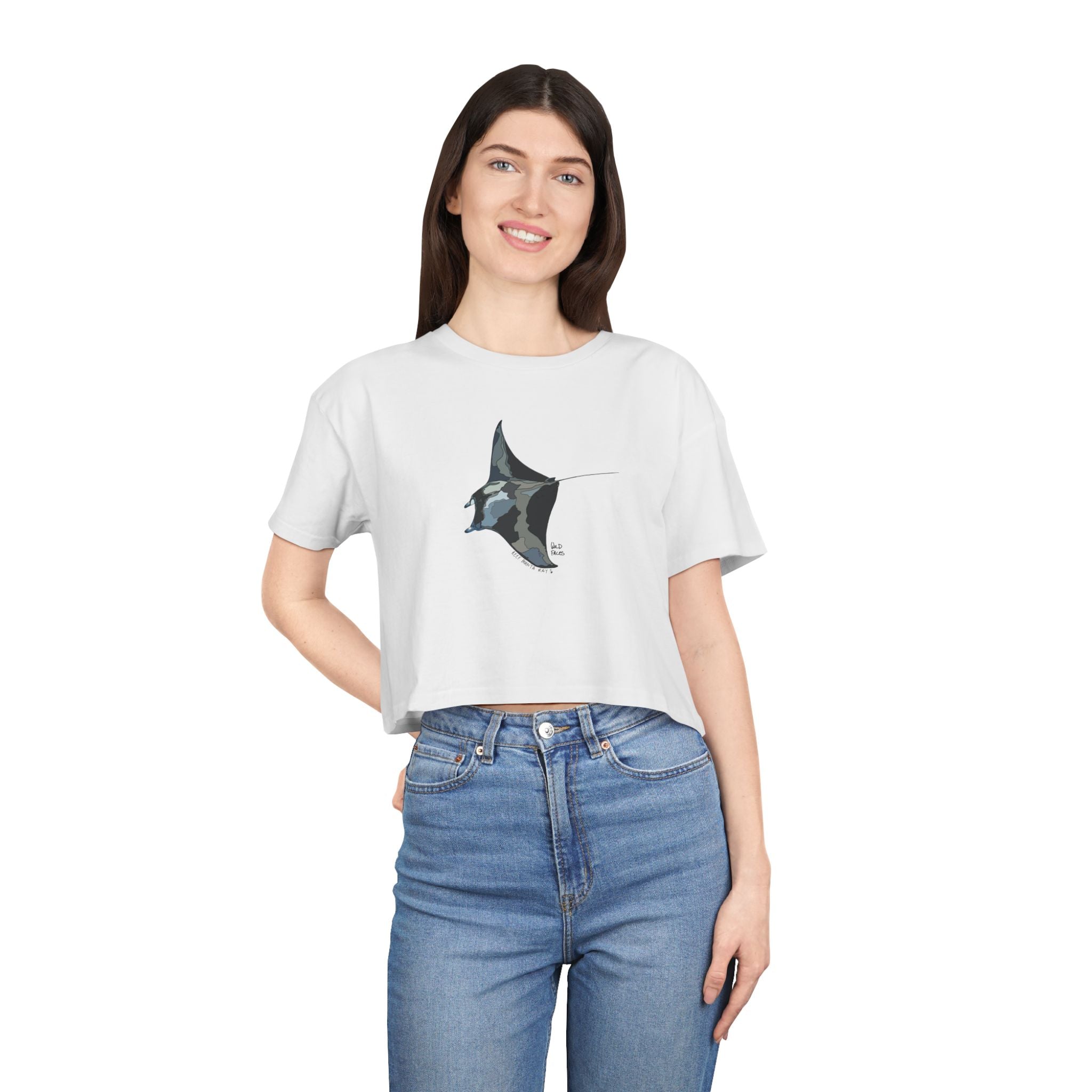Reef Manta Ray - Women's Crop Tee