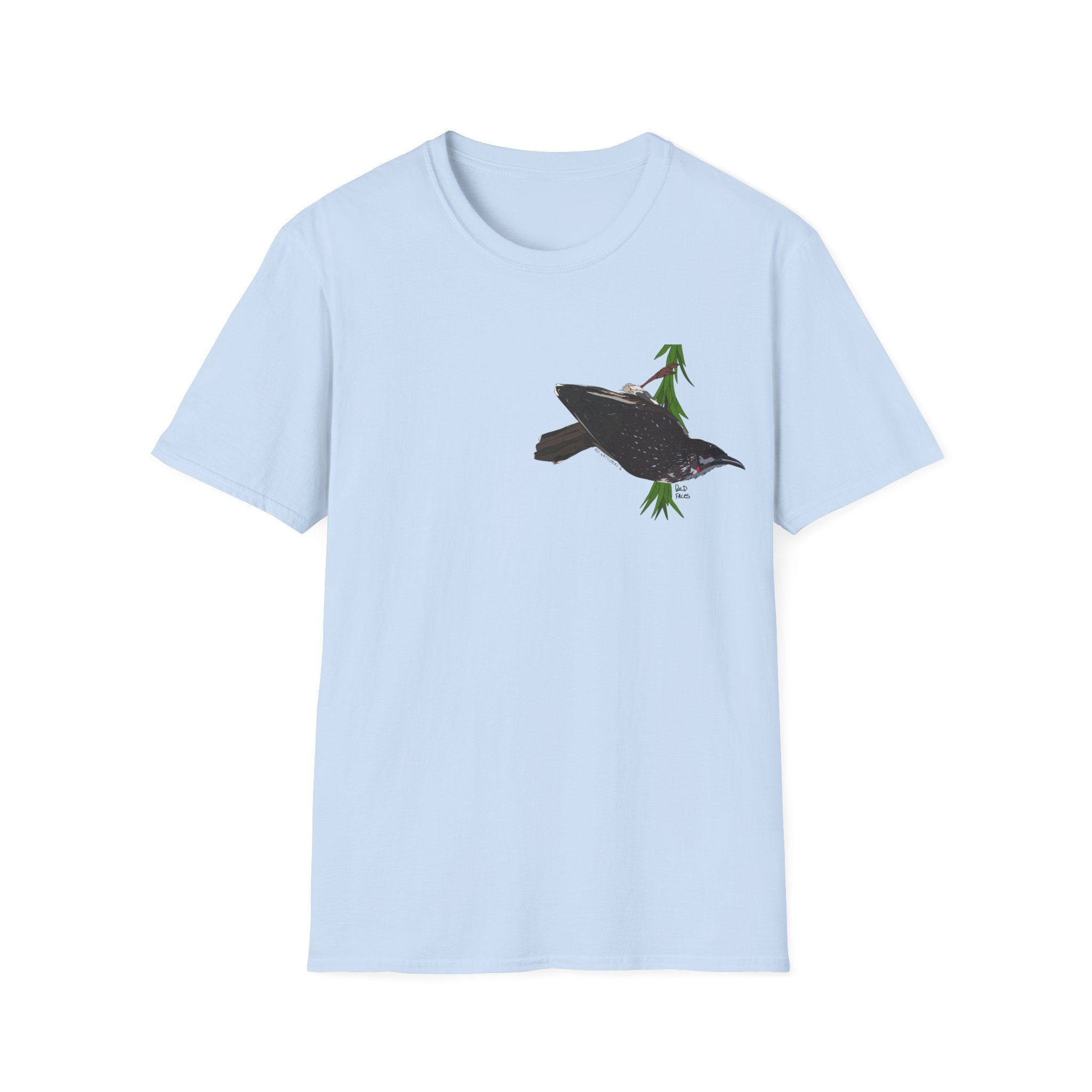 Red Wattlebird - Small design - Unisex Softstyle T-Shirt