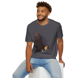 Spectacled Flying Fox (in flight) - Unisex Softstyle T-Shirt Printify