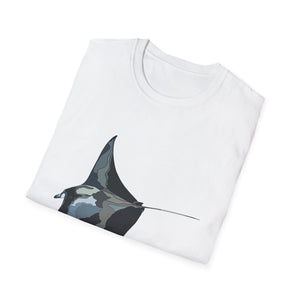 Reef Manta Ray- large design - Unisex Softstyle T-Shirt Printify
