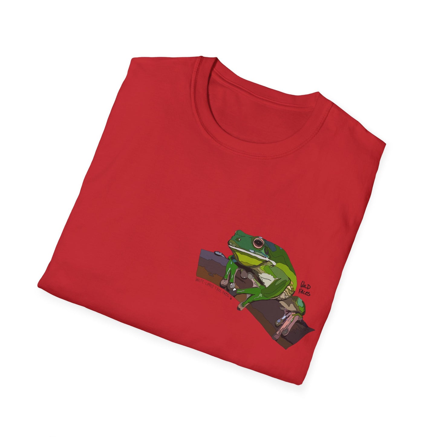 White-lipped Tree Frog - Small design - Unisex Softstyle T-Shirt