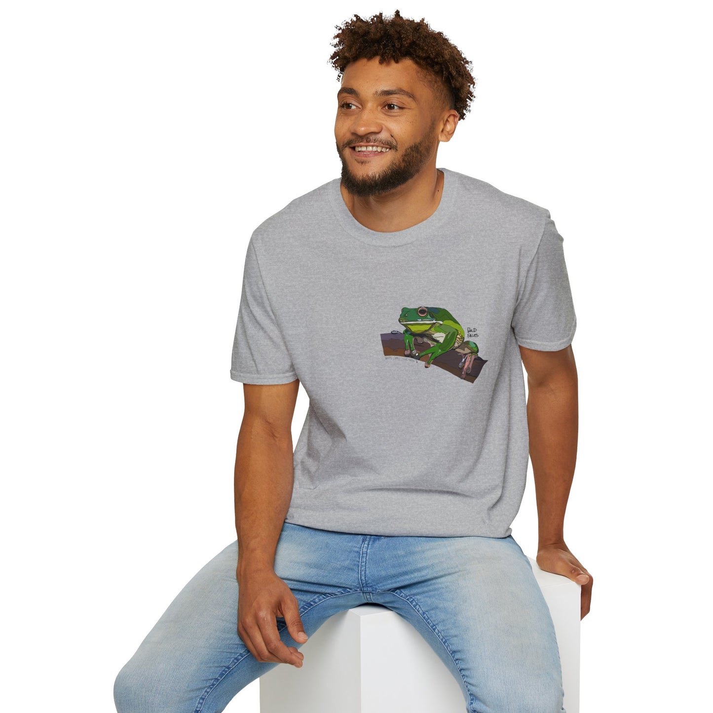 White-lipped Tree Frog - Small design - Unisex Softstyle T-Shirt