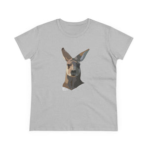 Eastern Grey Kangaroo - Women's Midweight Cotton Tee Printify