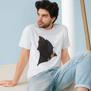 Spectacled Flying Fox (in flight) | Organic Staple T-shirt Printify