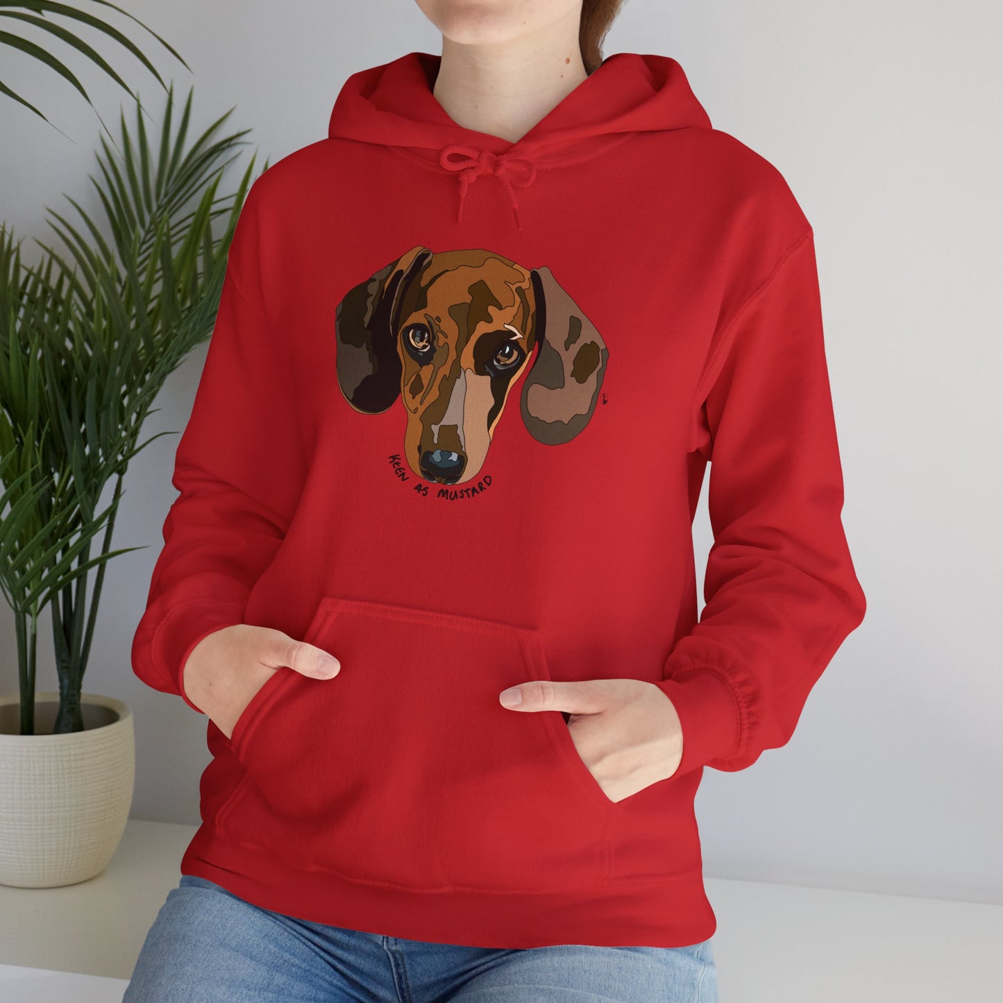 Dachshund (Keen as mustard) | Unisex Heavy Blend™ Hooded Sweatshirt