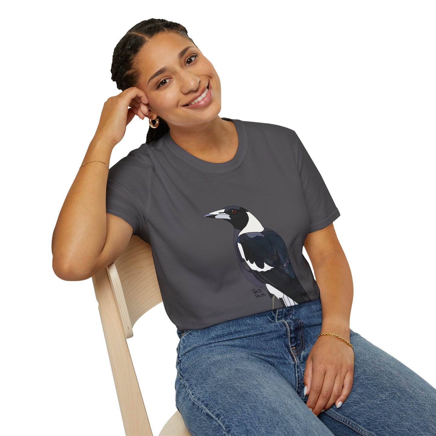 Australian Magpie - Unisex Softstyle T-Shirt