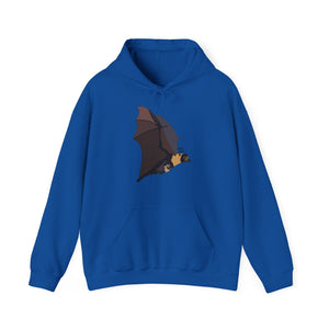 Spectacled Flying Fox (in flight) | Unisex Heavy Blend™ Hooded Sweatshirt Printify