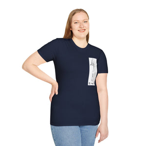 Southern Cassowary (sketch) - Unisex Softstyle T-Shirt Printify