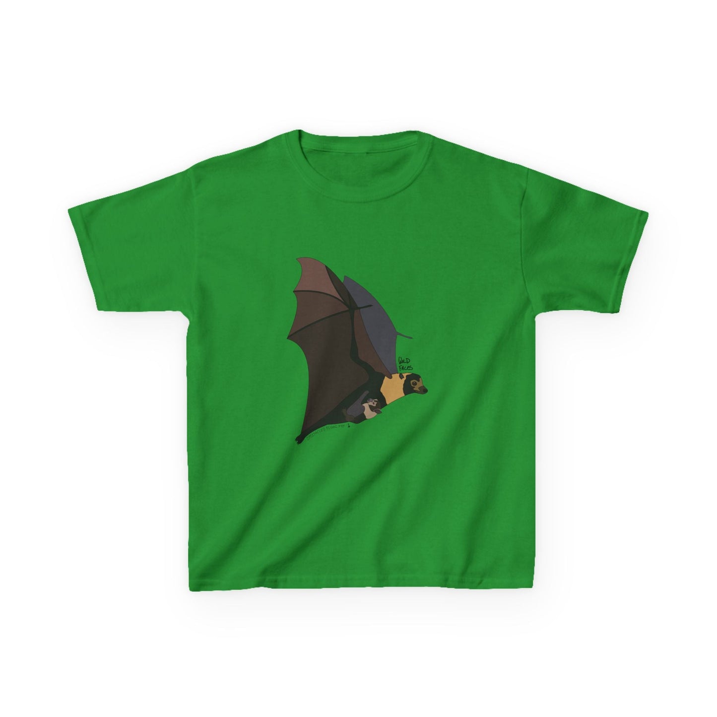 Spectacled Flying Fox (in flight) | Kids Heavy Cotton™ Tee Printify