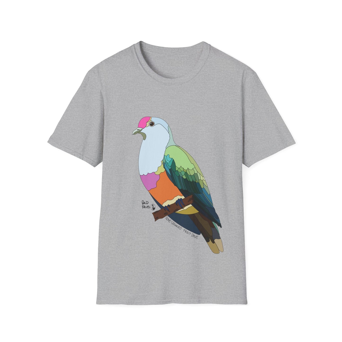 Rose-crowned Fruit Dove - Unisex Softstyle T-Shirt Printify