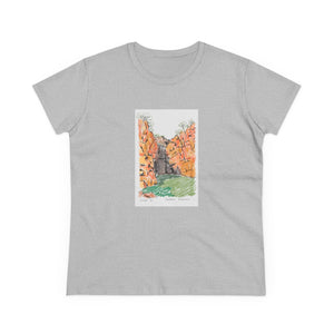 Southern Rockhole, Nitmiluk - Women's Midweight Cotton Tee Printify