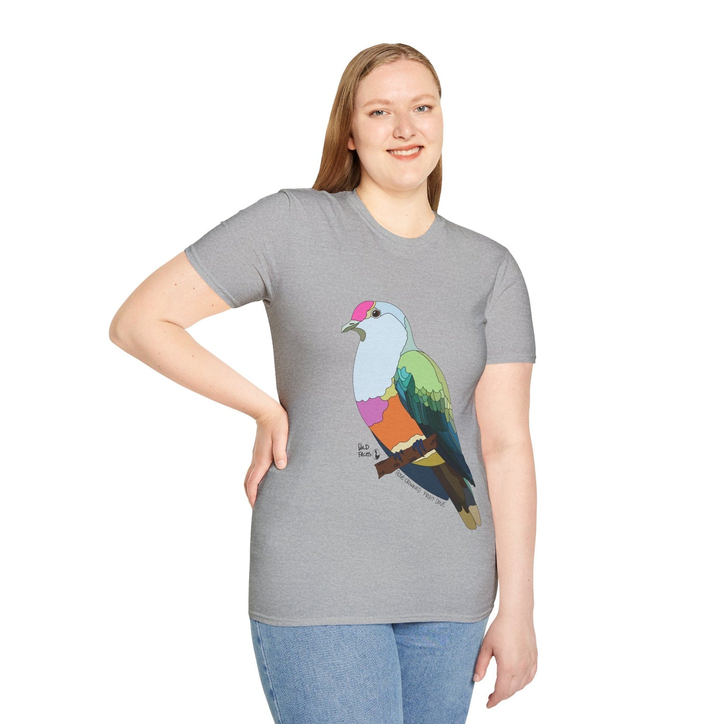 Rose-crowned Fruit Dove - Unisex Softstyle T-Shirt Printify