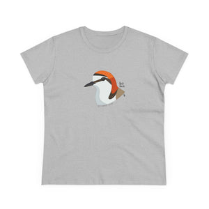 Red-capped Plover - Women's Midweight Cotton Tee Printify
