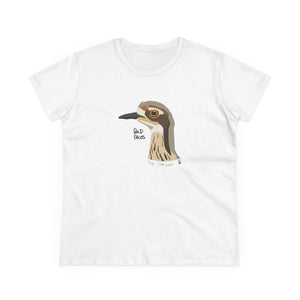 Bush-stone Curlew Head - Women's Midweight Cotton Tee Printify