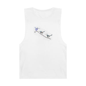 A trio of Fairy-wrens (spendid, superb and lovely) - Unisex Barnard Tank Printify
