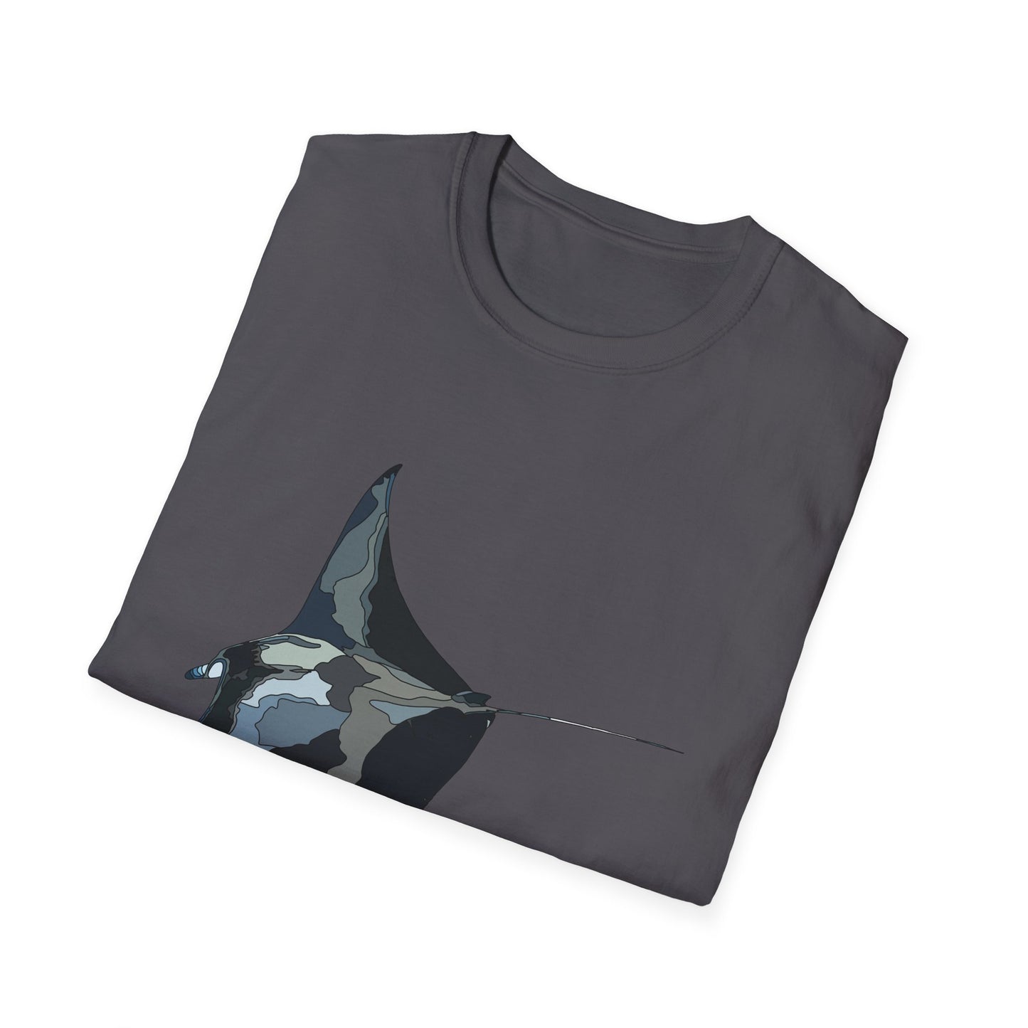 Reef Manta Ray- large design - Unisex Softstyle T-Shirt