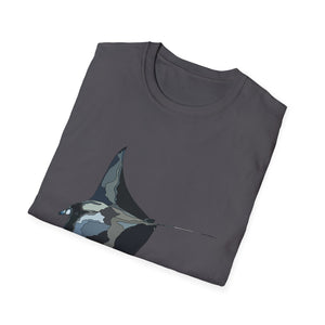 Reef Manta Ray- large design - Unisex Softstyle T-Shirt Printify