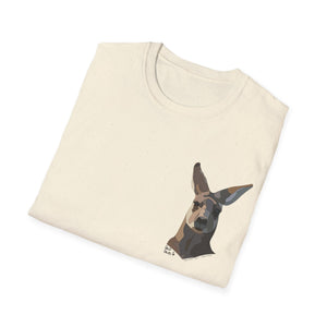 Eastern Grey Kangaroo - Small design - Unisex Softstyle T-Shirt Printify