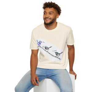 A trio of  Fairy-wrens (spendid, superb and lovely) - Unisex Softstyle T-Shirt Printify