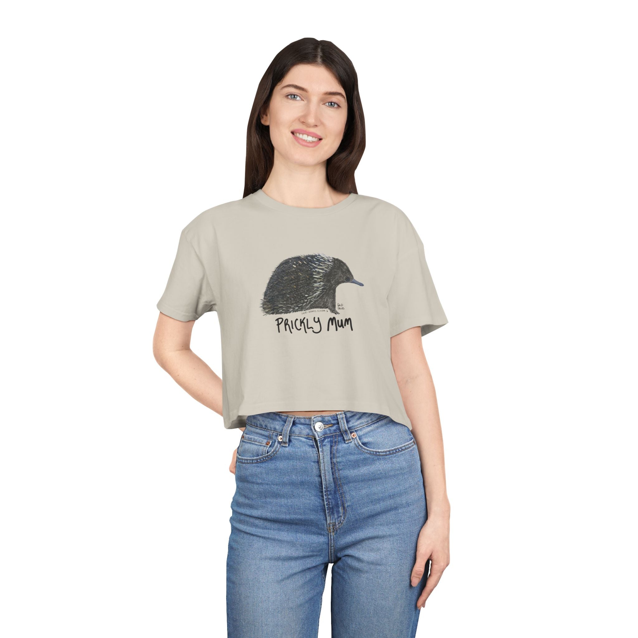 Prickly mum - Short-beaked Echidna - Women's Crop Tee