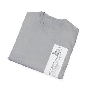 Southern Cassowary (sketch) - Unisex Softstyle T-Shirt Printify