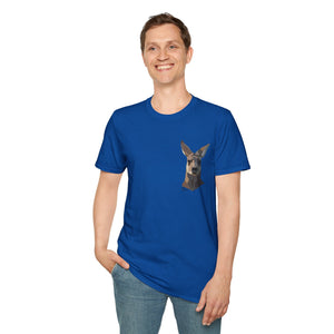 Eastern Grey Kangaroo - Small design - Unisex Softstyle T-Shirt Printify