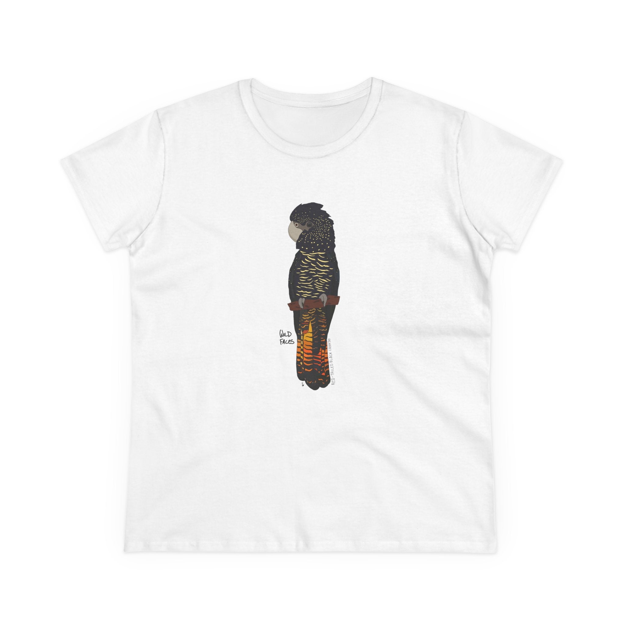 Red-tailed Black Cockatoo - Women's Midweight Cotton Tee