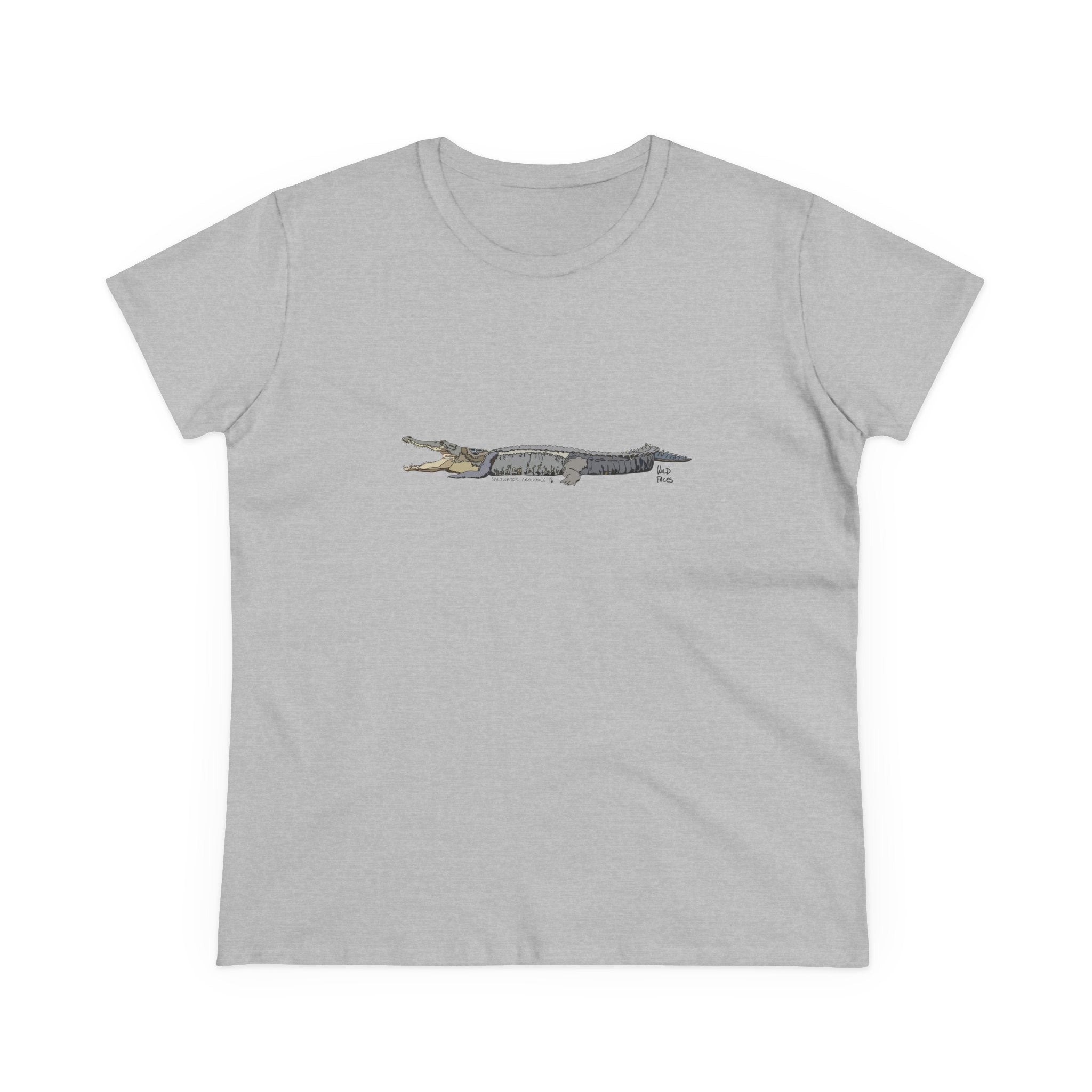 Saltwater Crocodile - Women's Midweight Cotton Tee Printify