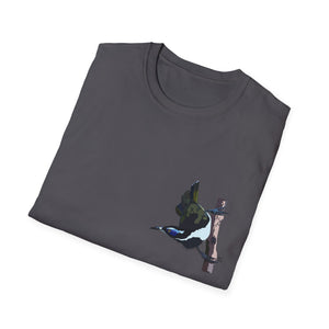 Blue-faced Honeyeater- Small design - Unisex Softstyle T-Shirt Printify