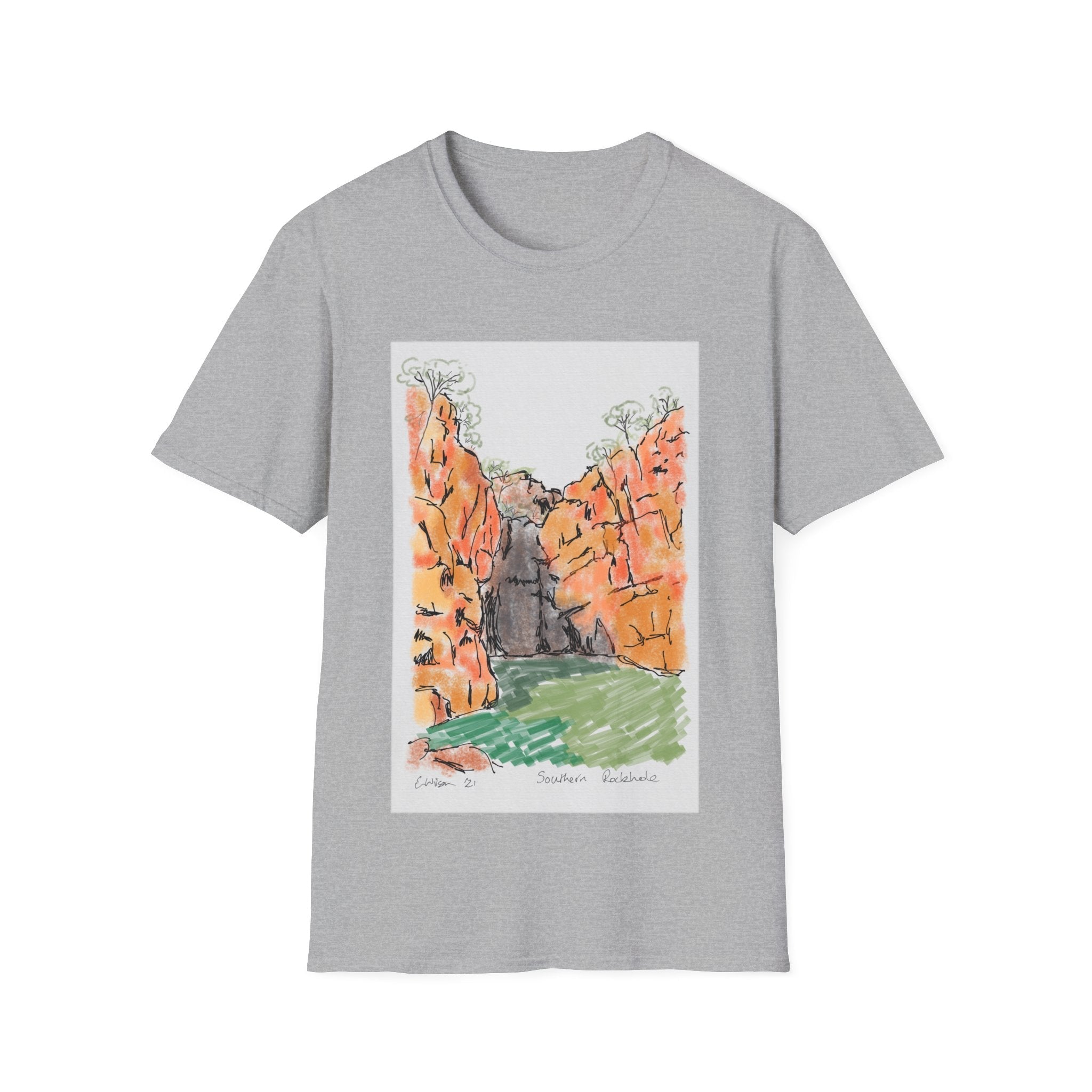 Southern Rockhole, Nitmiluk- Unisex Softstyle T-Shirt Printify