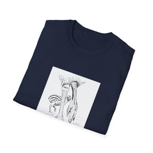 Southern Cassowary with chick - Unisex Softstyle T-Shirt Printify
