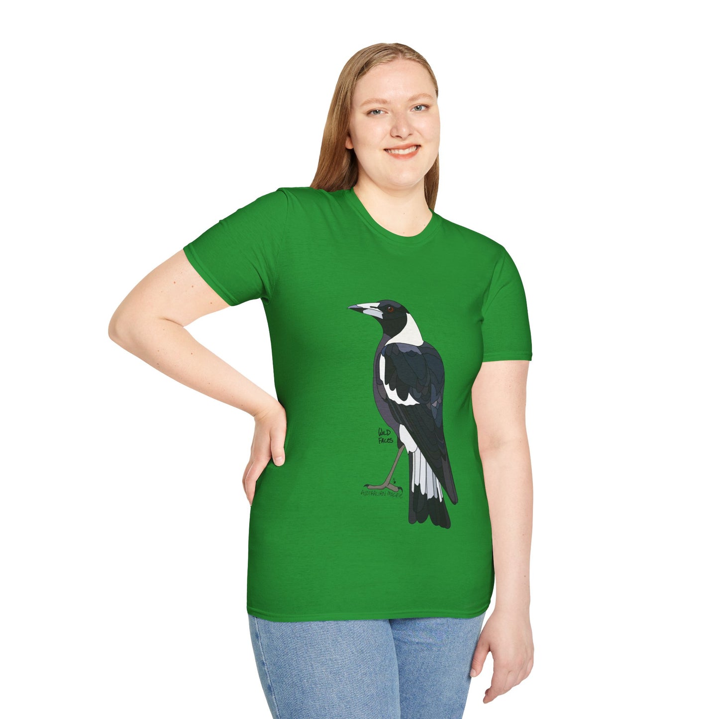 Australian Magpie - Unisex Softstyle T-Shirt