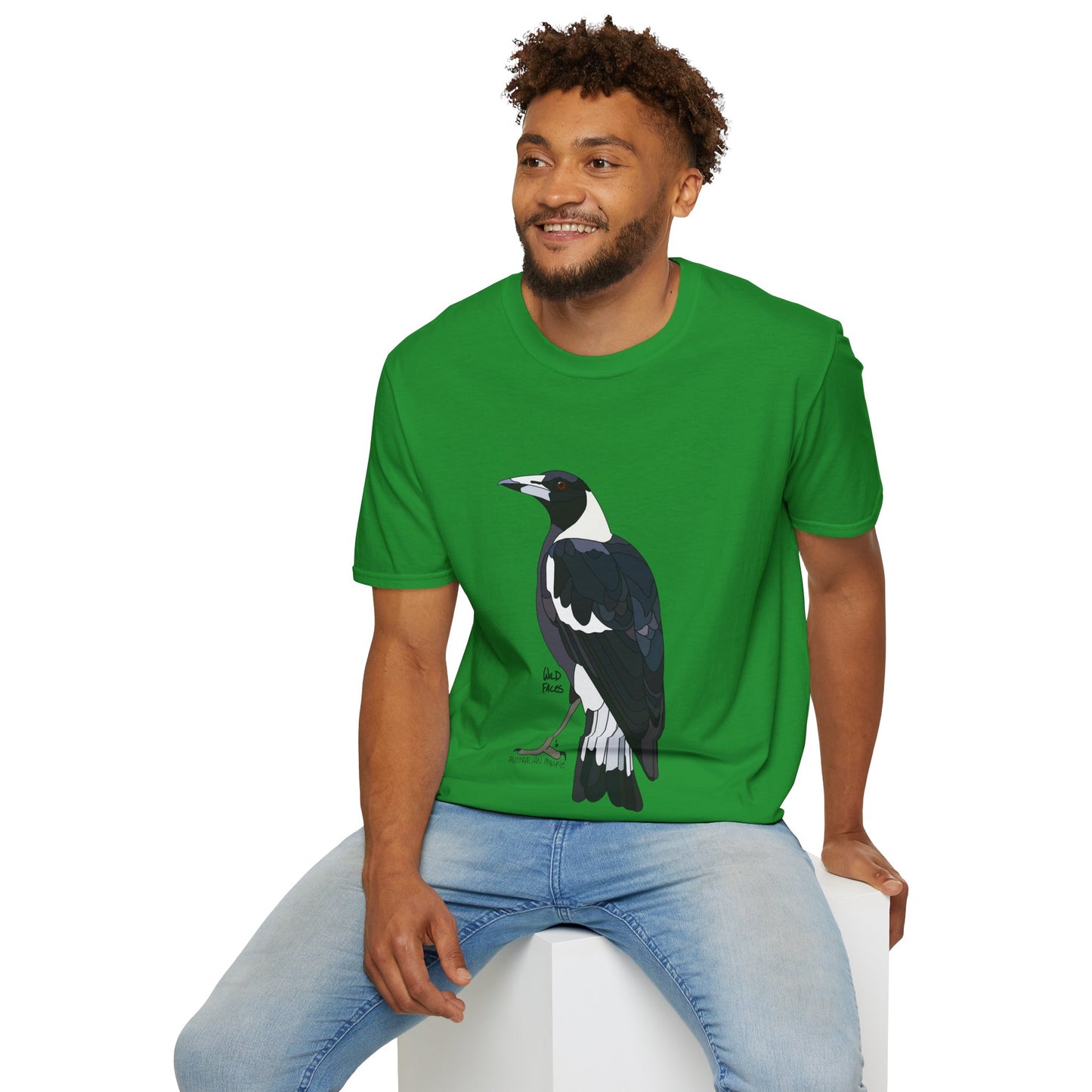 Australian Magpie - Unisex Softstyle T-Shirt