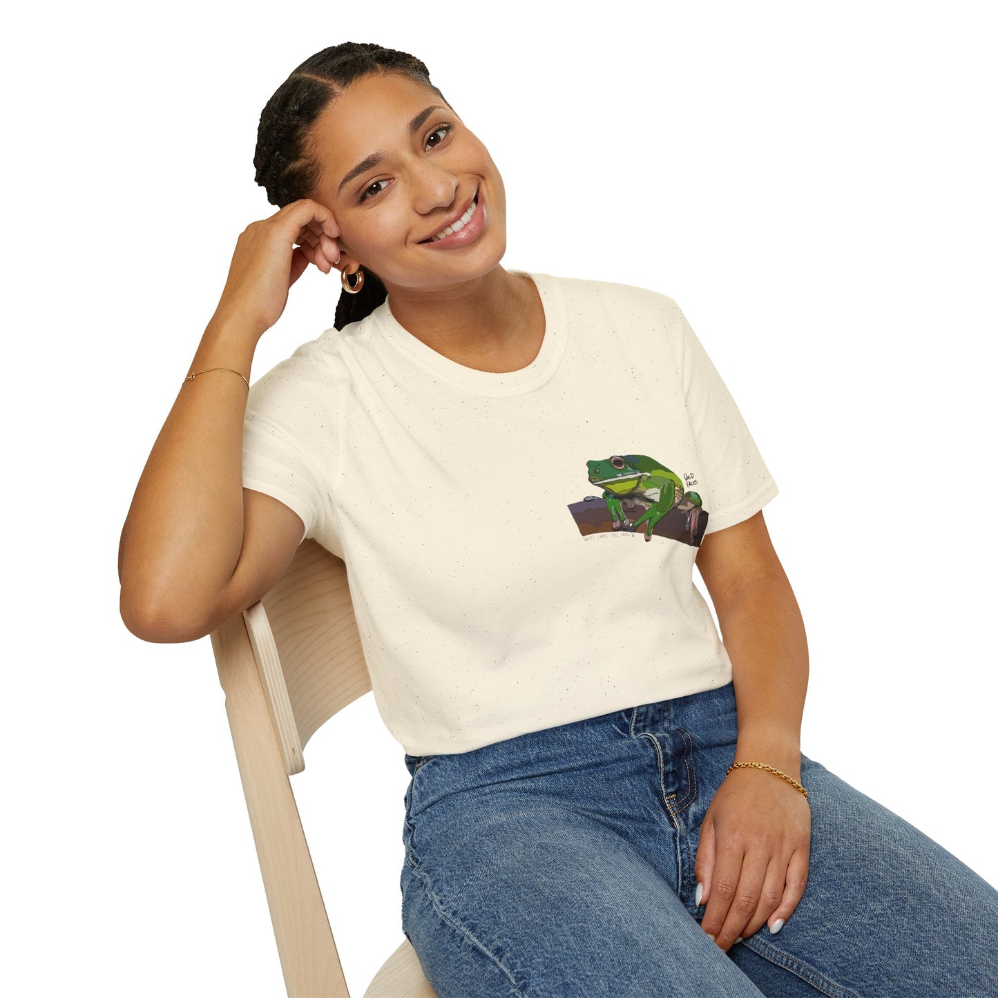 White-lipped Tree Frog - Small design - Unisex Softstyle T-Shirt