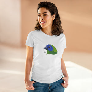 Blue-faced Parrotfinch - Women's Midweight Cotton Tee Printify