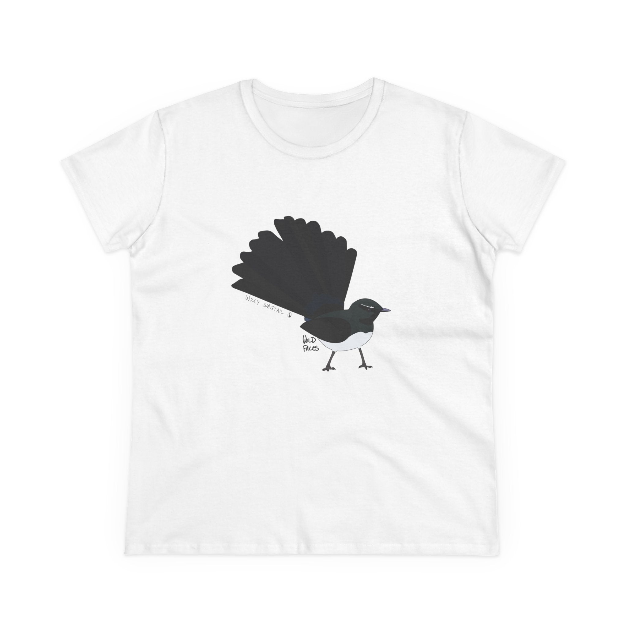 Willy Wagtail - Women's Midweight Cotton Tee Printify