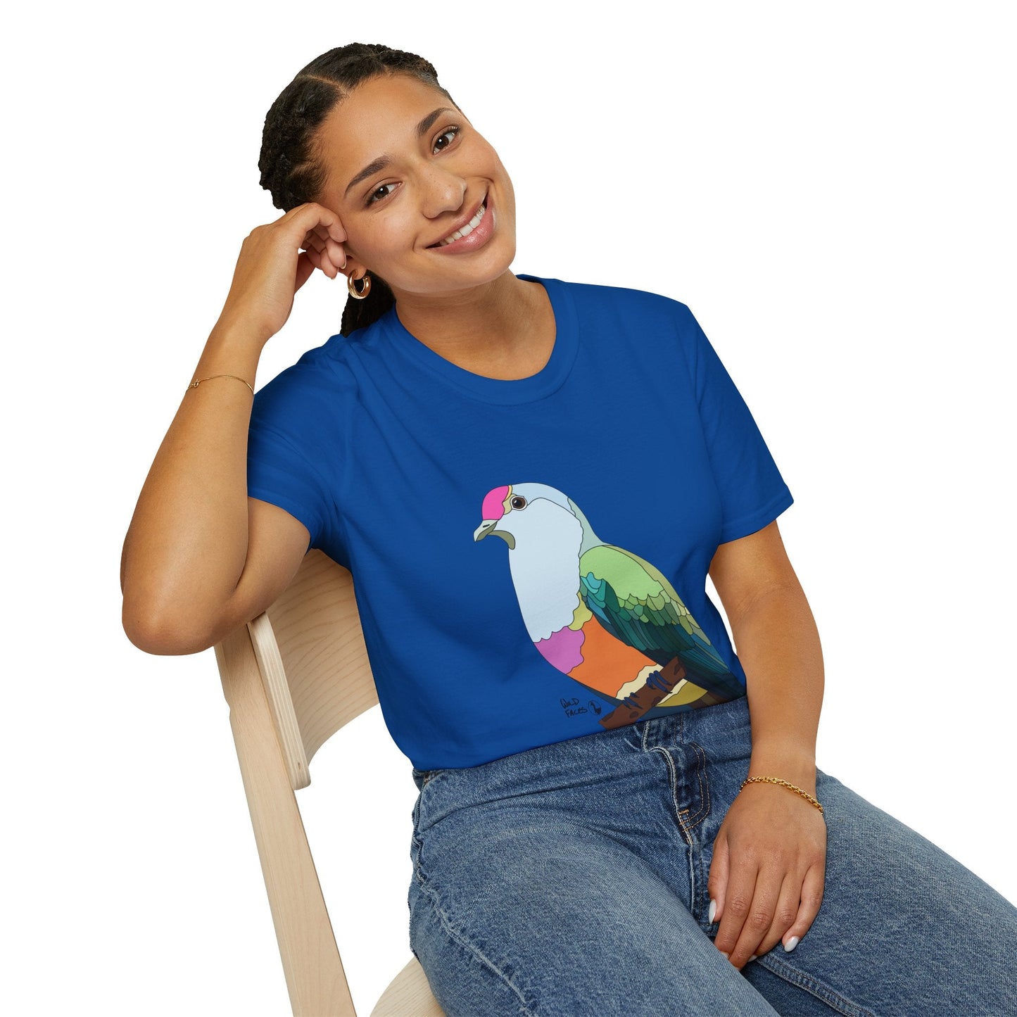 Rose-crowned Fruit Dove - Unisex Softstyle T-Shirt Printify