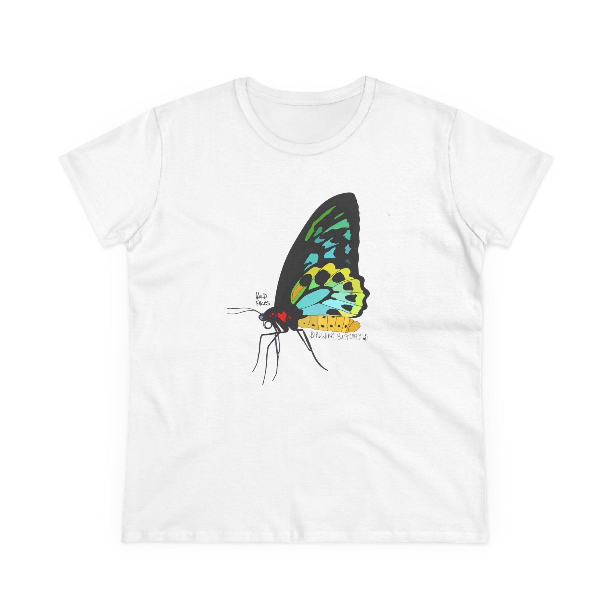 Birdwing Butterfly - Women's Midweight Cotton Tee Printify