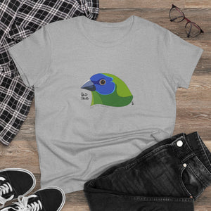 Blue-faced Parrotfinch - Women's Midweight Cotton Tee Printify