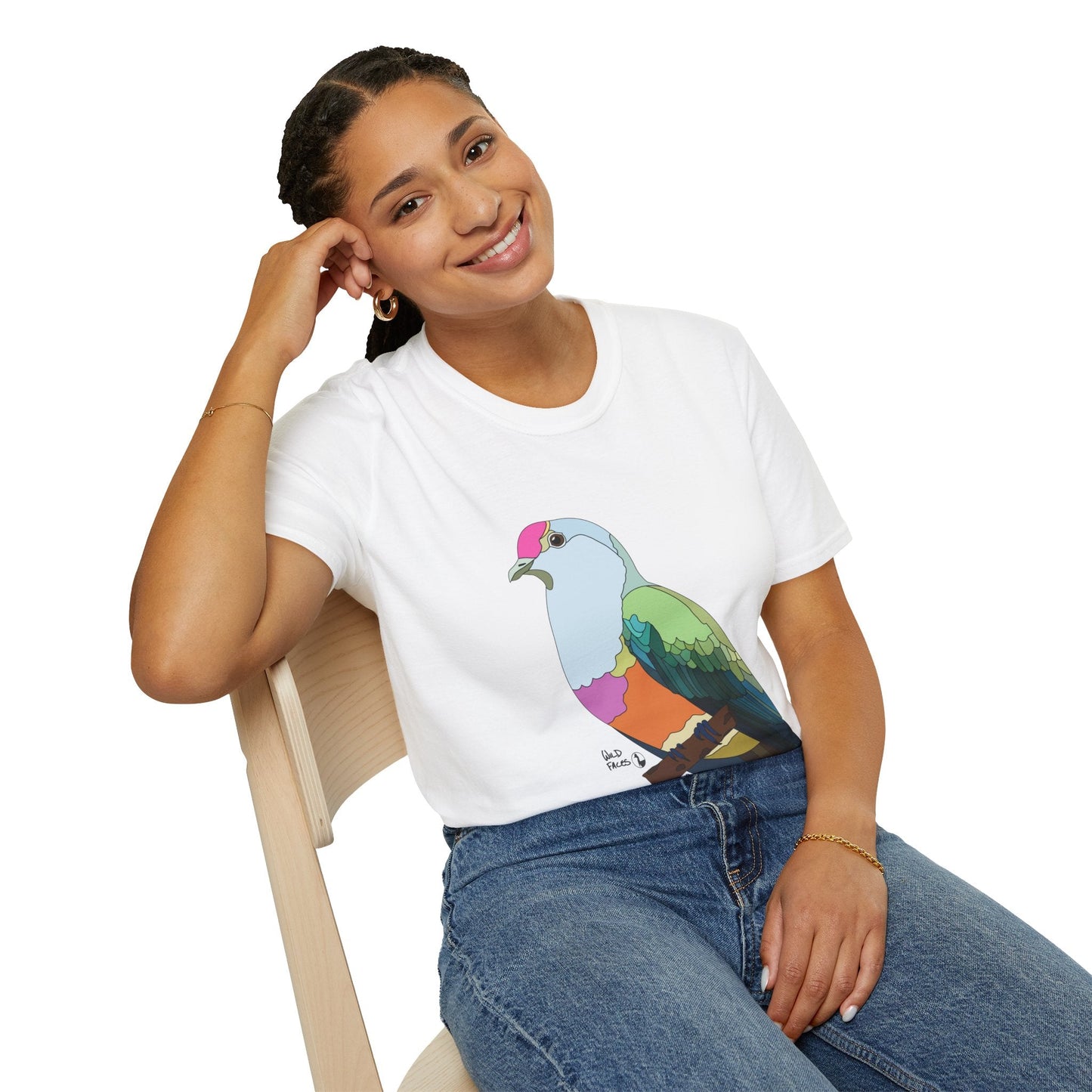 Rose-crowned Fruit Dove - Unisex Softstyle T-Shirt Printify