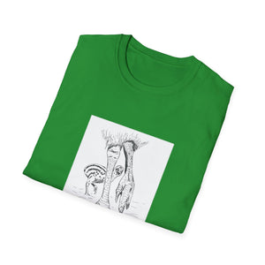 Southern Cassowary with chick - Unisex Softstyle T-Shirt Printify