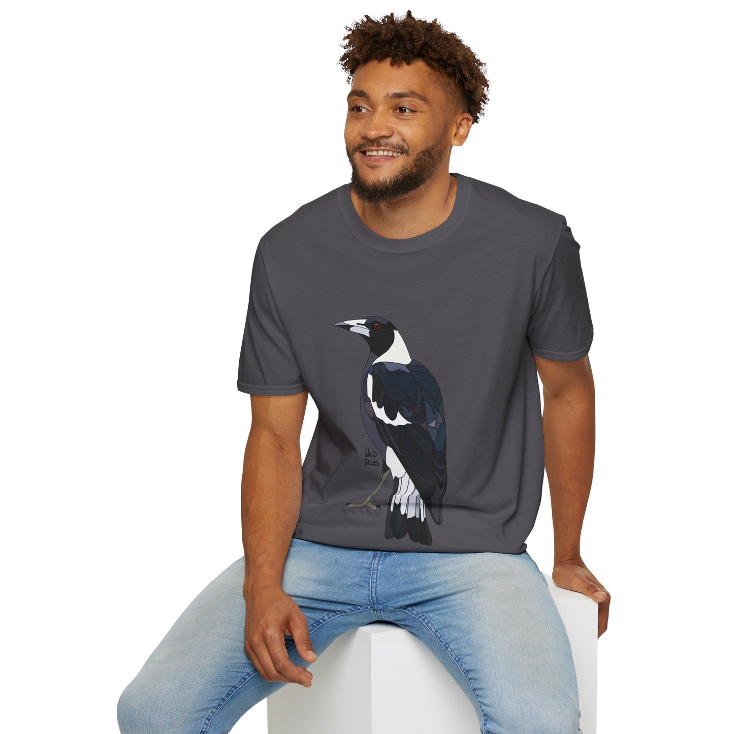 Australian Magpie - Unisex Softstyle T-Shirt