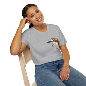 Bush Stone-curlew Head- Small design - Unisex Softstyle T-Shirt Printify